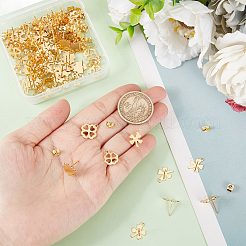 80Pcs 4 Style 201 Stainless Steel Stud Earring Findings&nbsp;EJEW-BBC0001-06