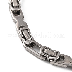 Tarnish Resistant 201 Stainless Steel Byzantine Chain Bracelets&nbsp;BJEW-B078-86P