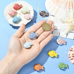 12 個 12 色の手作り磁器ビーズ  魚  ファミーユは磁器バラ  ミックスカラー  27~28x20~21x10.5~11.5mm  穴：1.8~2.2mm  1pc /カラー&nbsp;PORC-CJ0001-59