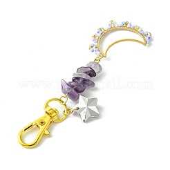 Moon Glass Seed Pendant Decorations&nbsp;HJEW-MZ00065-01