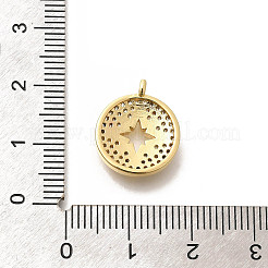 Brass Micro Pave Clear Cubic Zirconia Pendants&nbsp;KK-L225-020G