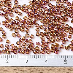 MIYUKIラウンドロカイユビーズ  日本製シードビーズ  （rr257)透明トパーズab  11/0  2x1.3mm  穴：0.8mm  約50000個/ポンド&nbsp;SEED-G007-RR0257