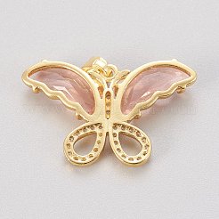 Brass Glass Pendants&nbsp;KK-P186-B