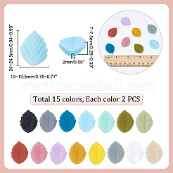 30Pcs 15 Colors Silicone Beads&nbsp;SIL-PH0001-05