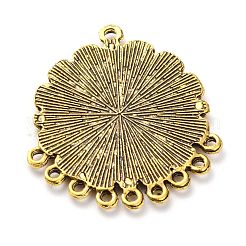 Tibetan Style Alloy Cabochon Connector Settings&nbsp;PALLOY-P224-13AG