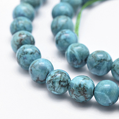 Natural Marble Beads Strands&nbsp;X-G-K211-8mm-E