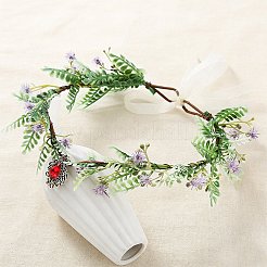 プラスチックヘッドバンド1個  花の冠  ラインストーン付き  シャム  内径：170mm&nbsp;OHAR-DJ0001-43C