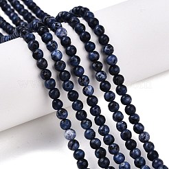 Dyed Natural White Jade Beads Strands&nbsp;G-T140-4mm-B01