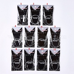 ステンレス鋼の編み針セット  丸編み針  ステンレス鋼色  790~810x1.2~2.5mm  11のペア/セット&nbsp;TOOL-WH0119-07