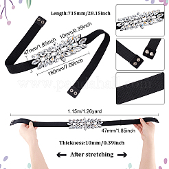 1Pc Black PU Elastic Chain Belt&nbsp;AJEW-FG0002-35B