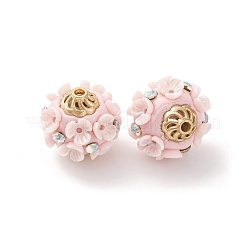 Handmade Resin Indonesia Round Beads&nbsp;IPDL-P005-24AS-01