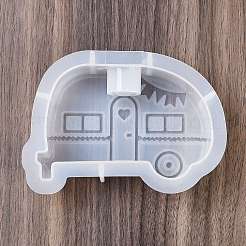 Diyのシリコーンキャンドル型  レジン型  UVレジン用  エポキシ樹脂工芸品作り  車  ホワイト  92x133x35mm  穴：19mm&nbsp;DIY-A054-12