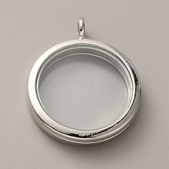 Alloy Crystal Rhinestone Locket Pendants&nbsp;FIND-WH0061-78P