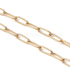 2.5mm 304ステンレススチールペーパークリップチェーンスライダーブレスレットの作り方  ゴールドカラー  9.45インチ（24cm）&nbsp;AJEW-JB01557-01