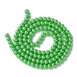 染めグラスパールラウンドビーズ連売り  アクアマリン  4mm / 6mm / 8mm / 10mm / 12mm  穴：1mm  約70~216個/連&nbsp;HY-X0001-04