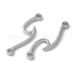 Brass Wave Shape Connector Charms&nbsp;KK-S518-21P