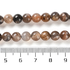 天然ブラックサンストーンビーズ連売り  ラウンド  6~7mm  穴：0.8mm  約62個/連  15.08''（38.3センチメートル）&nbsp;G-U009-A01-02