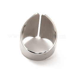 Non-Tarnish 304 Stainless Steel Wide Open Cuff Ring for Men Women&nbsp;RJEW-P081-03P