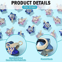 20Pcs 2 Colors Electroplate Glass Pendants&nbsp;GLAA-YW0004-53