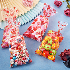 100Pcs 4 Styles Valentine's Day Themed OPP Plastic Bags&nbsp;ABAG-TA0001-41