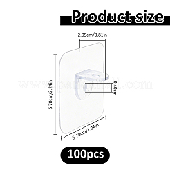 Transparent Adhesive Plastic Wall Hook&nbsp;AJEW-WH0752-793