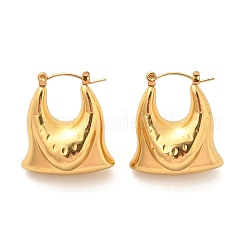 304ステンレススチールフープピアス  バッグチャーム  ゴールドカラー  28.5x25.5x16mm&nbsp;EJEW-Q011-07G