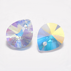 Faceted K9 Glass Rhinestone Charms&nbsp;RGLA-F053-E-001AB