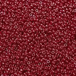 MIYUKIラウンドロカイユビーズ  日本製シードビーズ  （rr426)不透明な赤い光沢  8/0  3mm  穴：1mm  約422~455PCS /ボトル  10 G /ボトル&nbsp;SEED-JP0009-RR0426