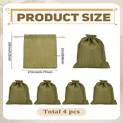 Linen Cloth Drawstring Pouches&nbsp;AJEW-WH0816-142
