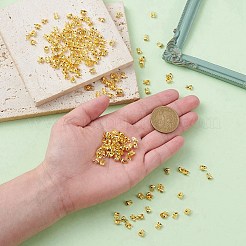 鉄のボールチープ  カロット終了  カドミウムフリー＆鉛フリー  クラムシェルノットカバー  ゴールドカラー  6x3.5mm  穴：1mm  2.4mm内径&nbsp;IFIN-YW0003-10G