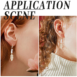 100Pcs 2 Colors 304 Stainless Steel Leverback Earring Findings&nbsp;STAS-SC0006-67