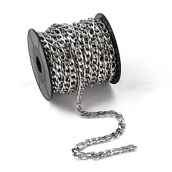 変色しにくい304ステンレススチール製マザーサンチェーン  ステンレス鋼色  10~14x7mm&nbsp;CHS-K001-32-7mm