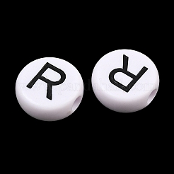 Opaque White Acrylic European Beads&nbsp;AC-CBA3BDD-01R
