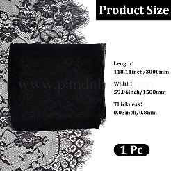 Flower Pattern Polyester Lace Fabrc&nbsp;DIY-WH20007-849B