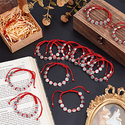24Pcs Alloy Oval with St. Benedict & Cross Beads Bracelets&nbsp;BJEW-GO0001-23