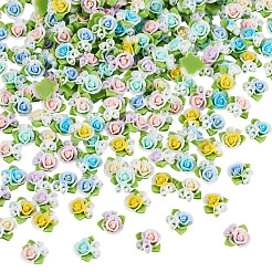 200Pcs Flower Opaque Resin Cabochons&nbsp;CRES-TA0001-73