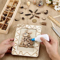 子供向けの未完成のウッドチップを使ったDIYクラフトキット  バリーウッド  259x79x33mm&nbsp;DIY-WH0816-016