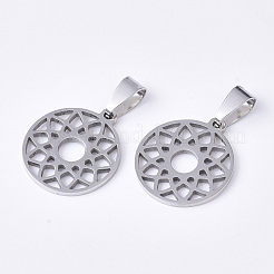 Non-Tarnish Chakra Theme 201 Stainless Steel Pendants&nbsp;STAS-N089-55P