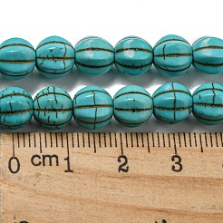 Dyed Synthetic Turquoise Beads Strands&nbsp;G-G075-D02-01