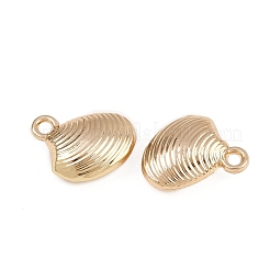 海をテーマにした合金ペンダント  シェル形状  ゴールドカラー  14x12.5x5mm  穴：1.8mm&nbsp;LS-FIND-K023-01D-G