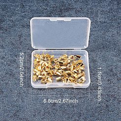 クリップエンド付きラックメッキ真鍮カニカン  ジュエリーには素敵な  ゴールドカラー  33x4~5mm  20セット /箱&nbsp;KK-PH0035-33G