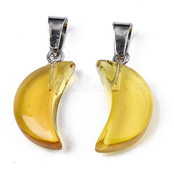 Transparent Spray Painted Glass Pendants&nbsp;GLAA-N035-021-F05