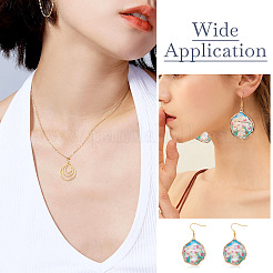 10Pcs 5 Style Brass Open Back Bezel Pendants&nbsp;KK-TA0001-35