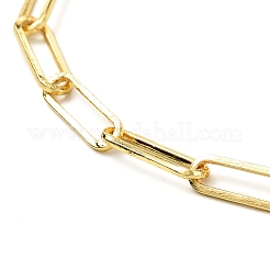 Brass Paperclip Chains Necklace for Men Women&nbsp;NJEW-JN03713