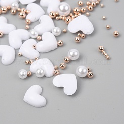Heart Plastic Cabochons Nail&nbsp;MRMJ-I001-04B-RG