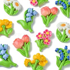 12Pcs 6 Styles Opaque Resin Decoden Cabochons&nbsp;RESI-FS0001-68