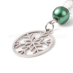 Christmas Glass Beaded Pendant Decorations&nbsp;HJEW-JM00735