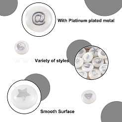 60Pcs 15 Styles Natural Freshwater Shell Beads&nbsp;SHEL-KS0001-03