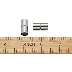 真鍮製マグネットクラスプ  コラム  プラチナ  20~22x11mm  穴：10mm  5セット /バッグ&nbsp;KK-TAC0002-01B