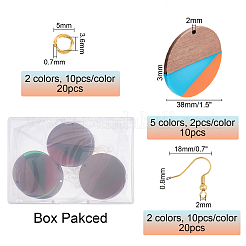 DIY Walnut Wooden Dangle Earring Making Kits&nbsp;DIY-OC0006-63